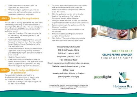 green light hobsons bay|greenlight online permit manager publicuserguide .